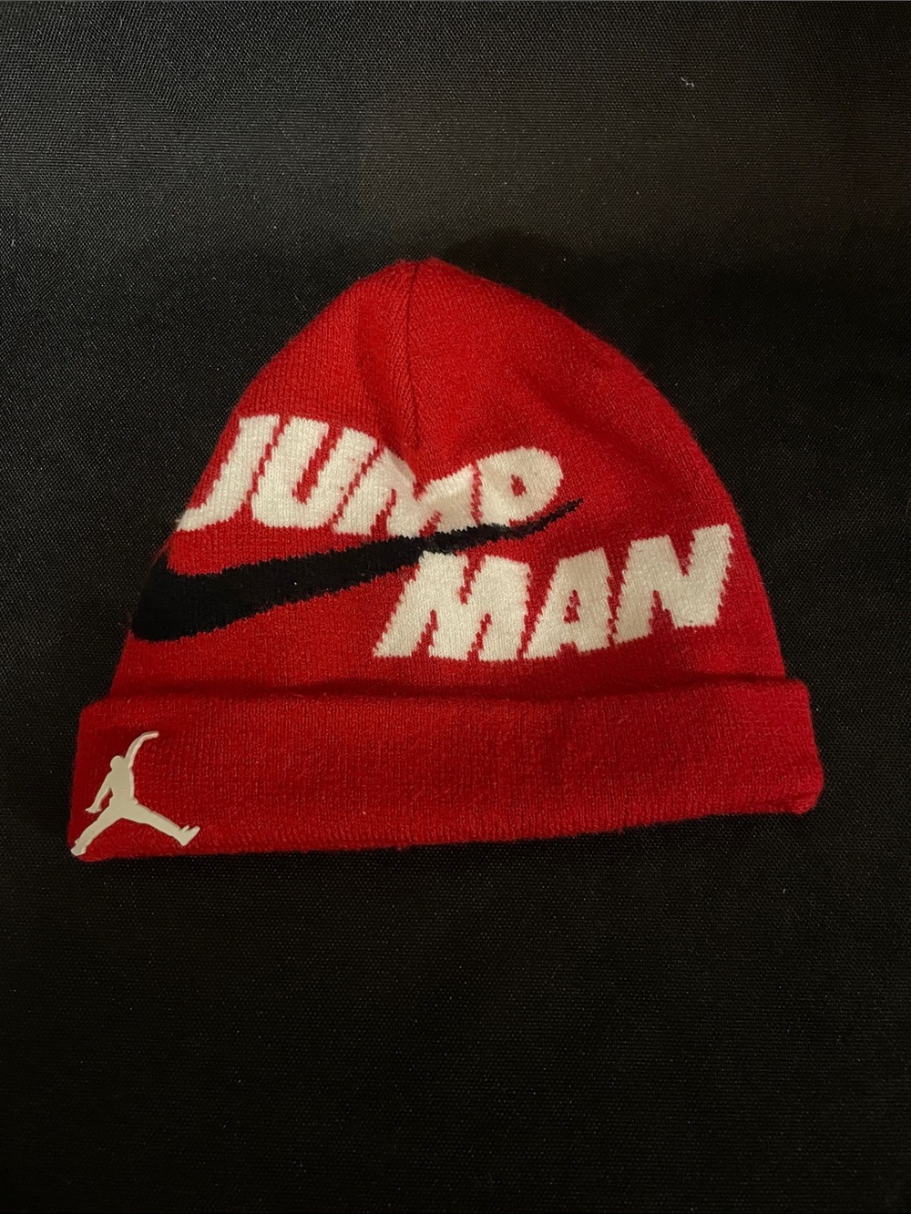 Jordan Kids Red Beanie Knit Hat